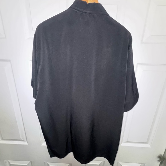 Versace Intensive Black Silk Jacquard Vintage Shirt Medusa Buttons Size 1X Y2K - Picture 11 of 14